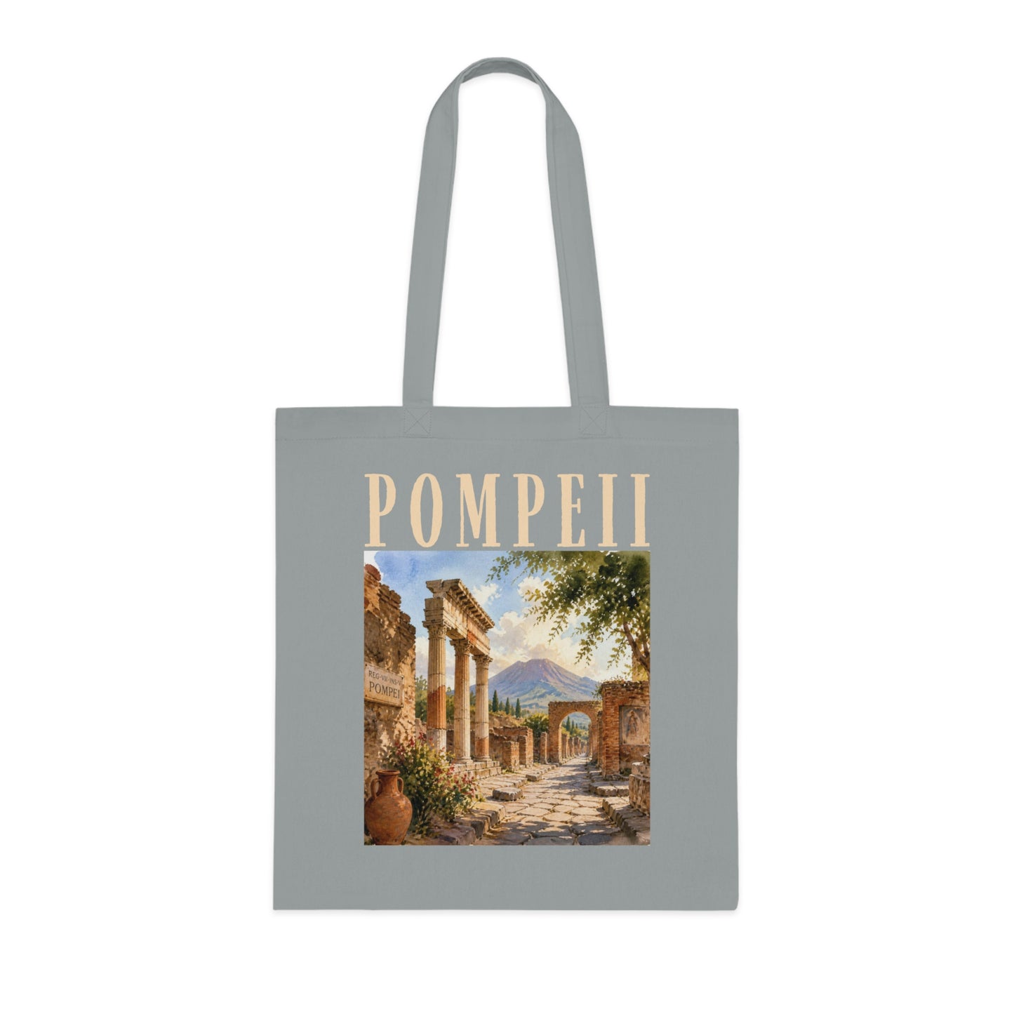 Pompeii Vintage Ruins Cotton Tote