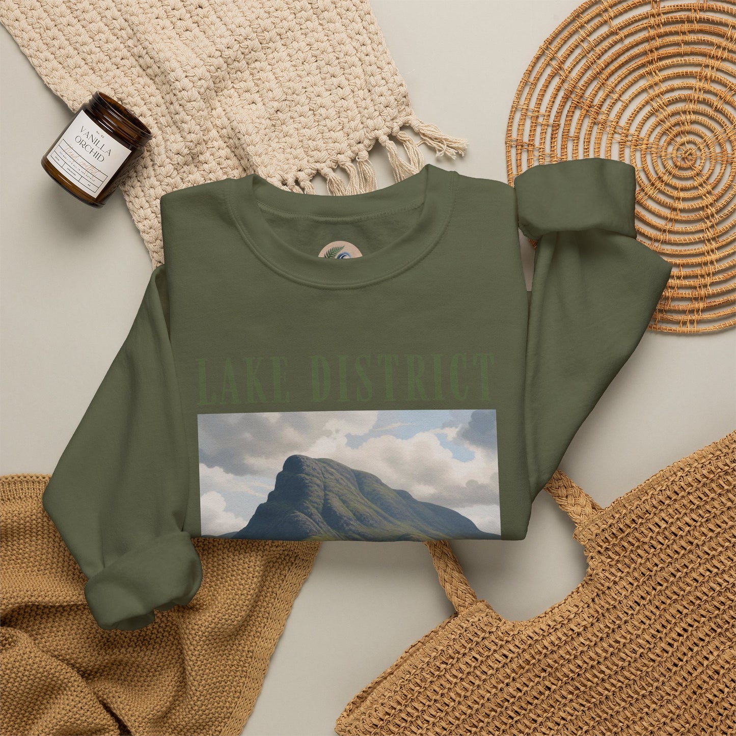 Lake District Scenic Sweatshirt — Vintage Landscape Crewneck