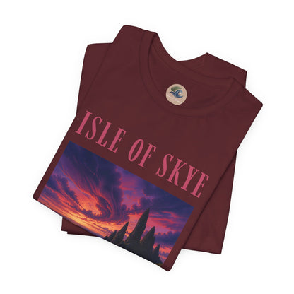 Isle of Skye Scenic Tee — Sunset Landscape Graphic T-Shirt