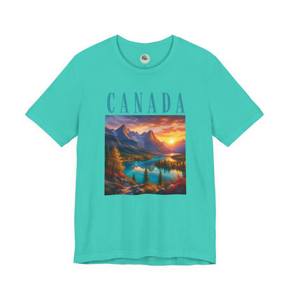Canada Banff Scenic Mountain Tee — Sunrise Lake Landscape T‑Shirt