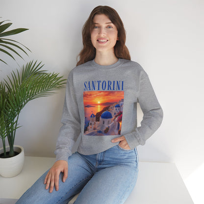 Santorini Sunset Sweatshirt — Greek Island Travel Crewneck