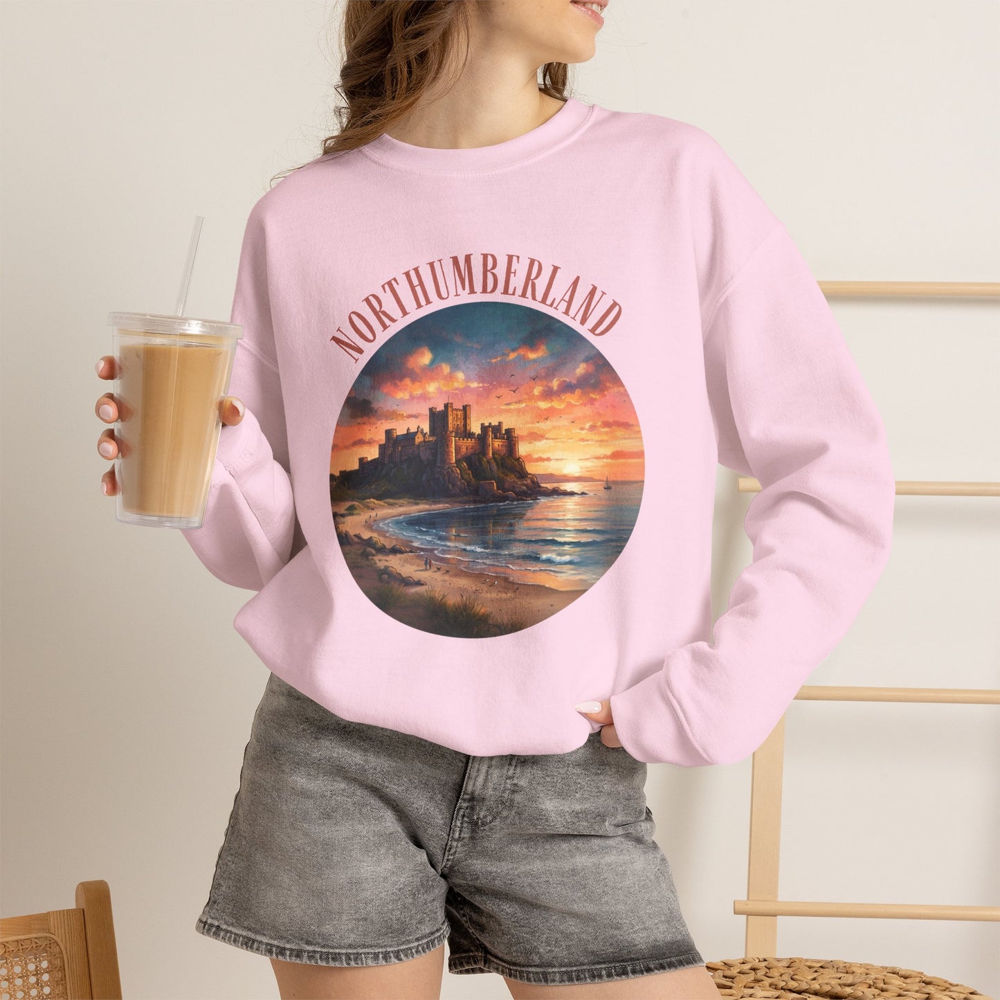 Northumberland Castle Sweatshirt — Scenic Sunset Crewneck