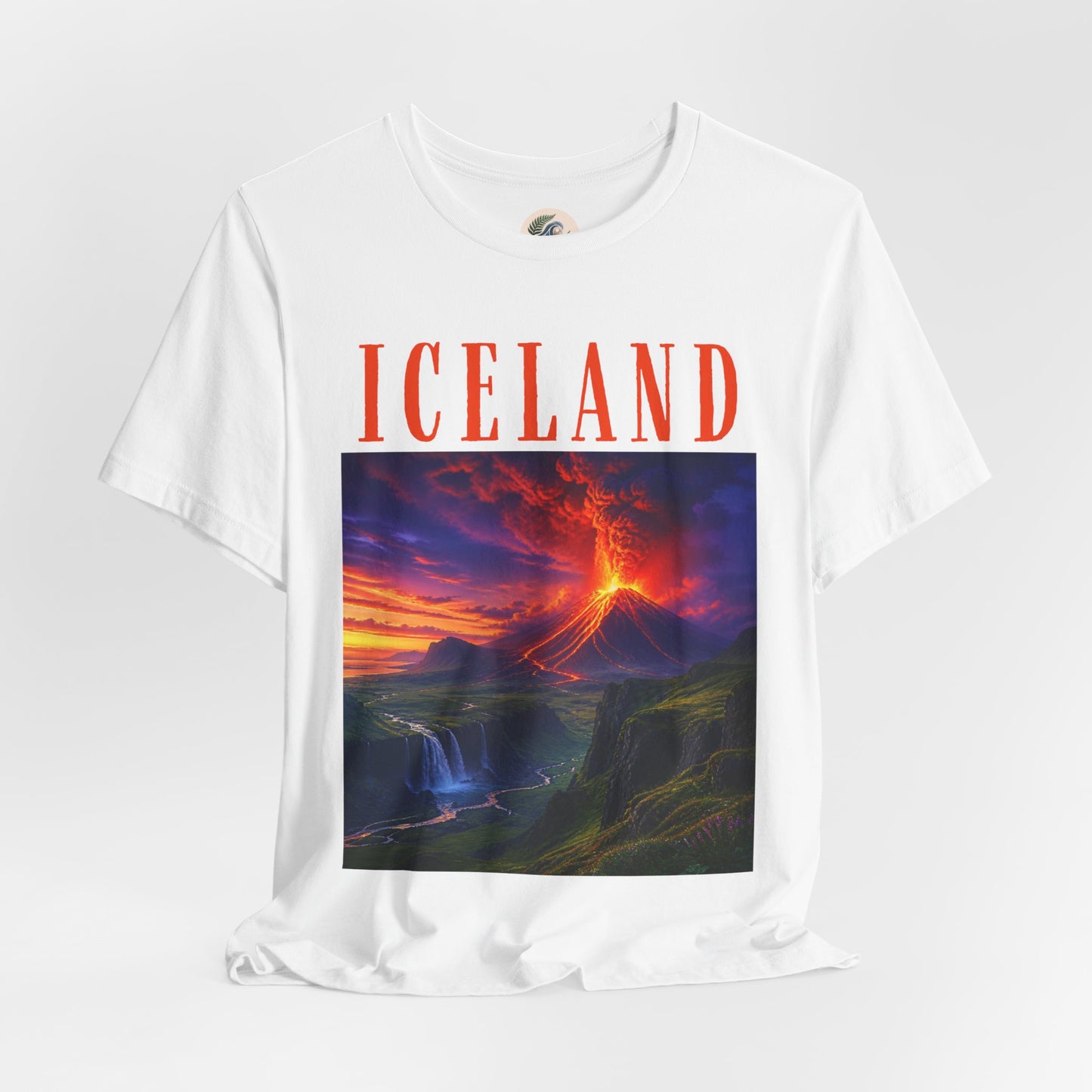 Iceland Volcano Landscape Tee – Scenic Travel Souvenir T-Shirt
