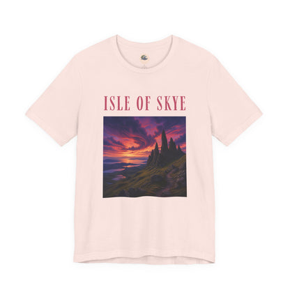 Isle of Skye Scenic Tee — Sunset Landscape Graphic T-Shirt