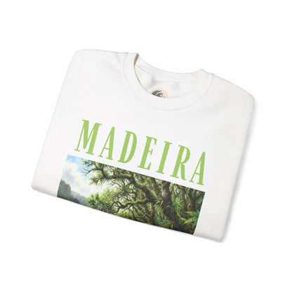 Madeira Nature Crewneck Sweatshirt — Scenic Jungle Trail Graphic