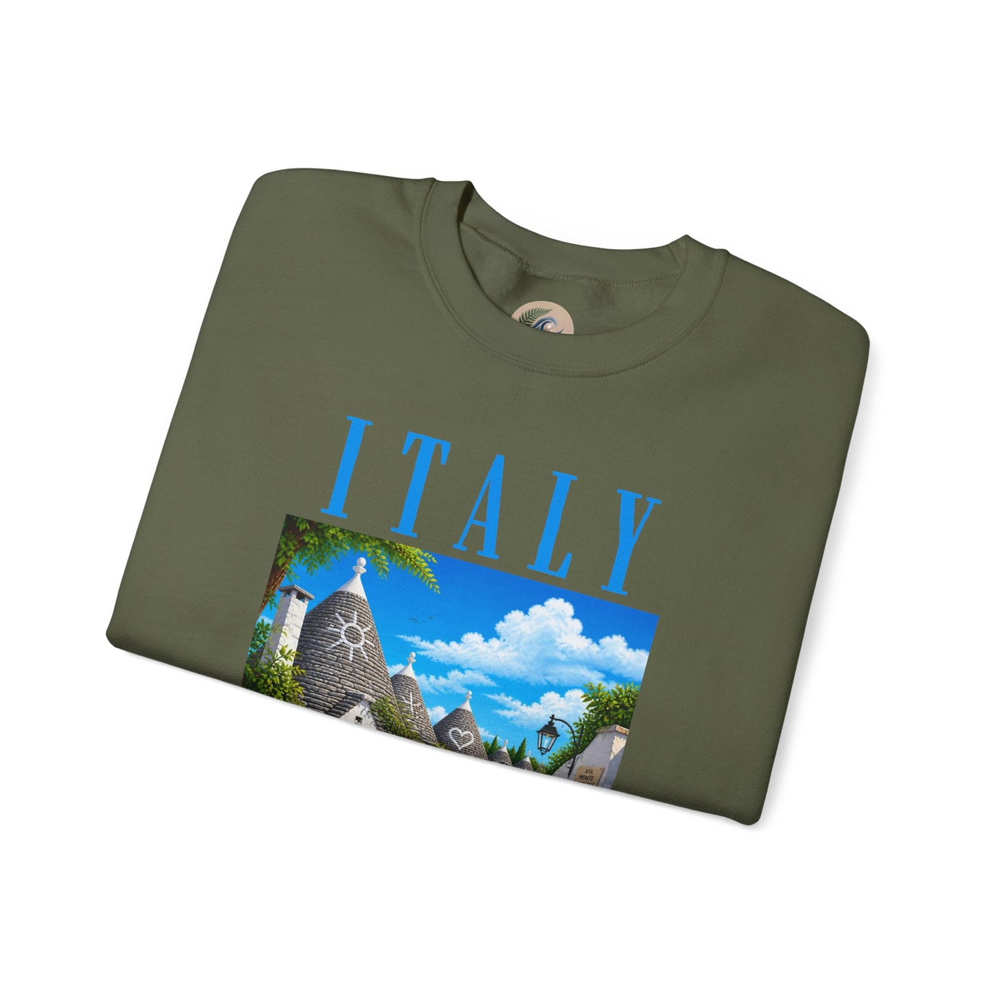 Italy Alberobello Scenic Sweatshirt — Trulli Village Travel Crewneck