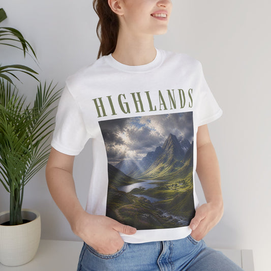 Highlands Scenic Tee — Vintage Mountain Landscape T-Shirt