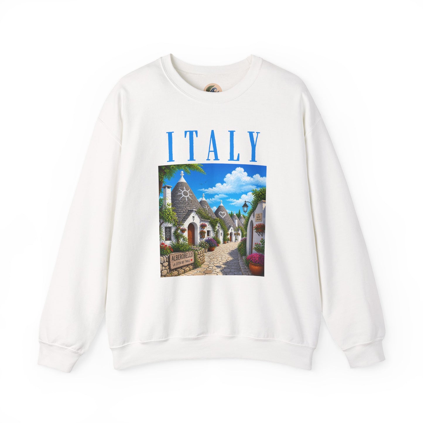 Italy Alberobello Scenic Sweatshirt — Trulli Village Travel Crewneck