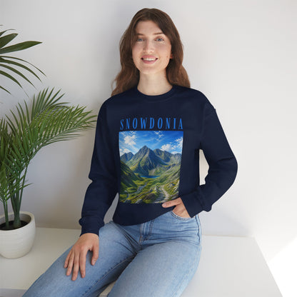 Glyderau Landscape - Snowdonia Mountain Crewneck Sweatshirt