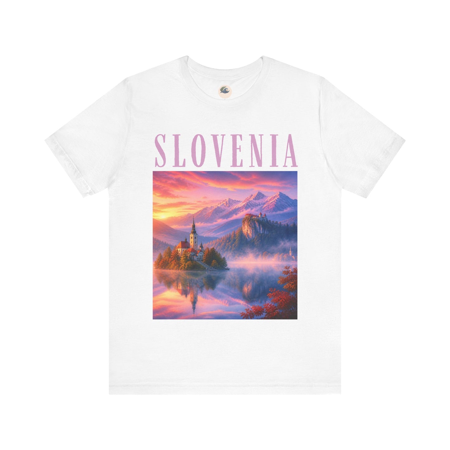 Slovenia Scenic Tee — Vintage Mountain Lake Travel Shirt