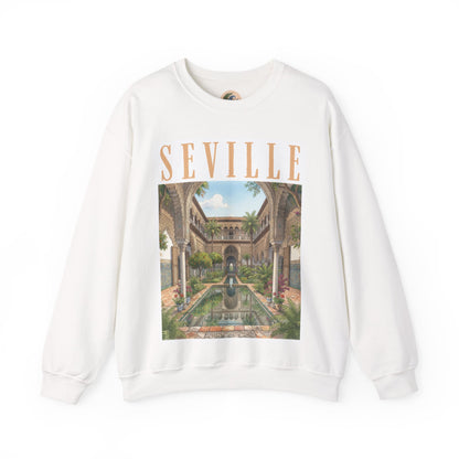 Seville Courtyard Sweatshirt – Vintage Spanish Architecture Crewneck