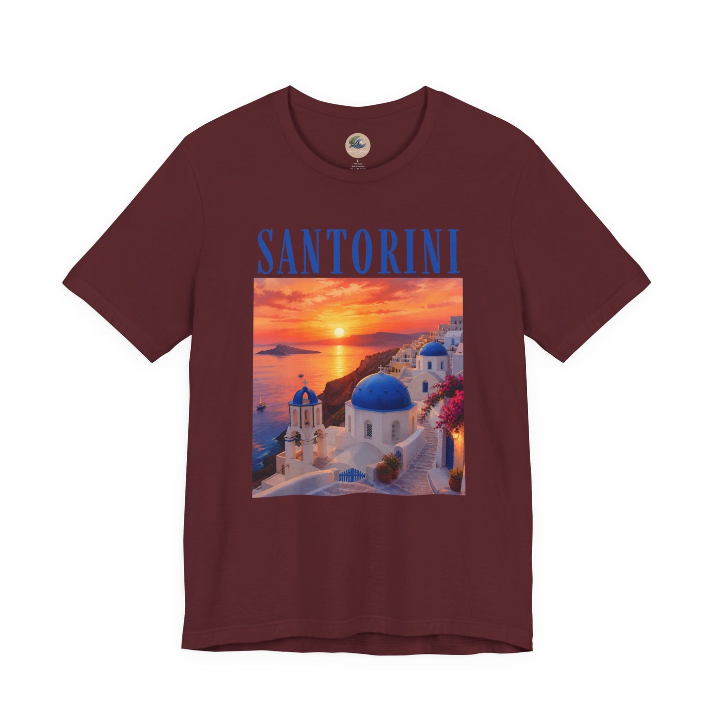 Santorini Sunset Tee — Greek Island Travel T‑Shirt