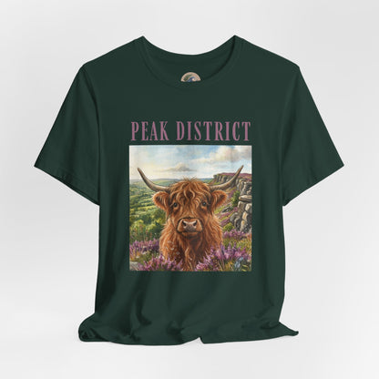 Peak District Highland Cow T‑Shirt