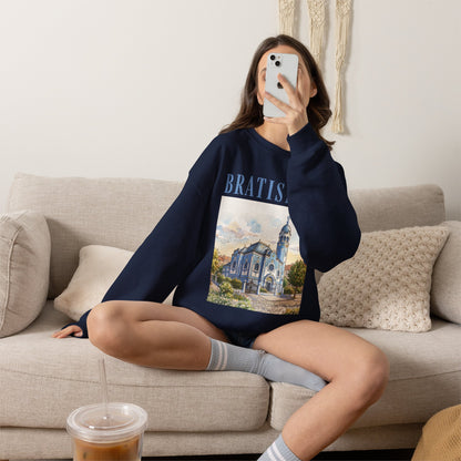 Bratislava Scenic Crewneck Sweatshirt – Vintage Cityscape Graphic