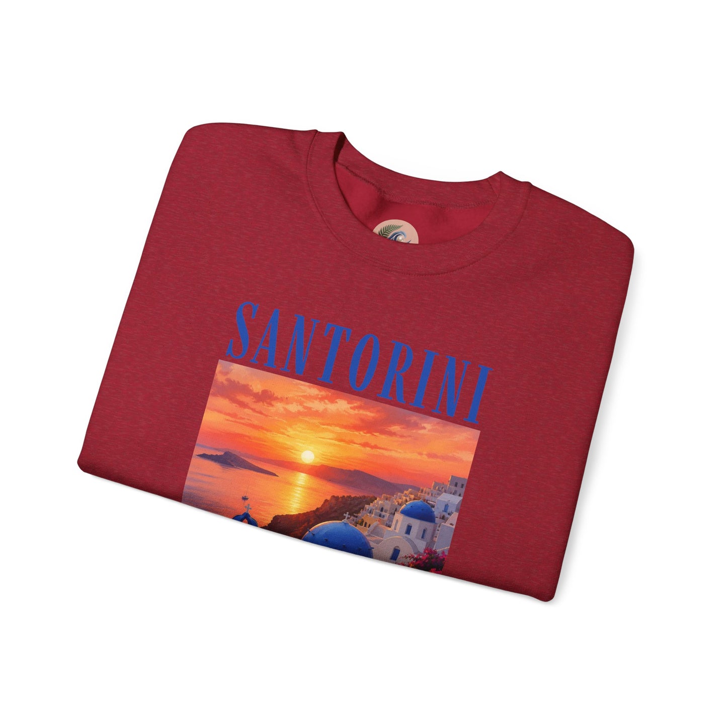 Santorini Sunset Sweatshirt — Greek Island Travel Crewneck