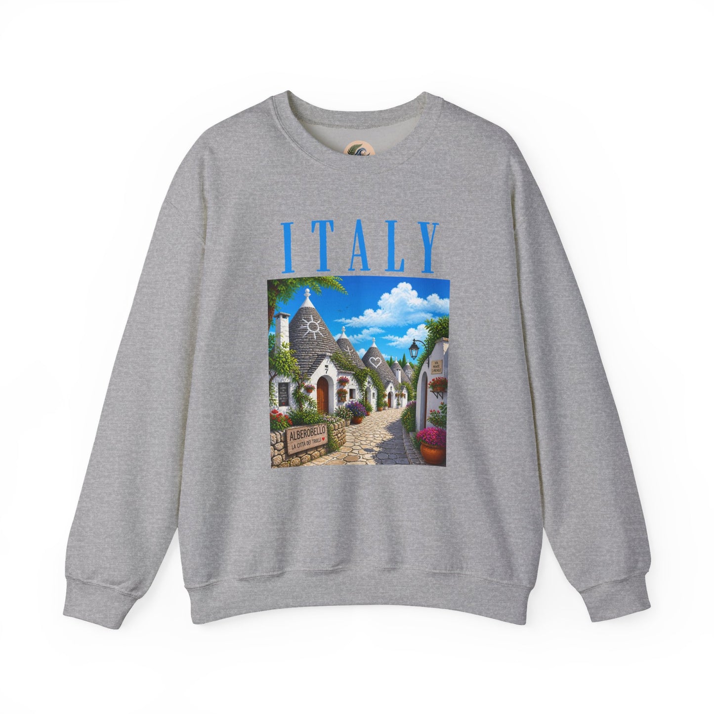 Italy Alberobello Scenic Sweatshirt — Trulli Village Travel Crewneck