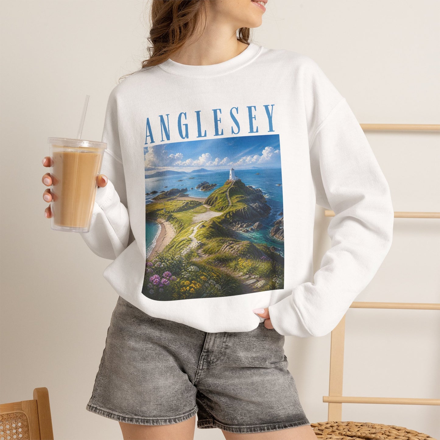 Anglesey Scenic Sweatshirt — Coastal Landscape Crewneck