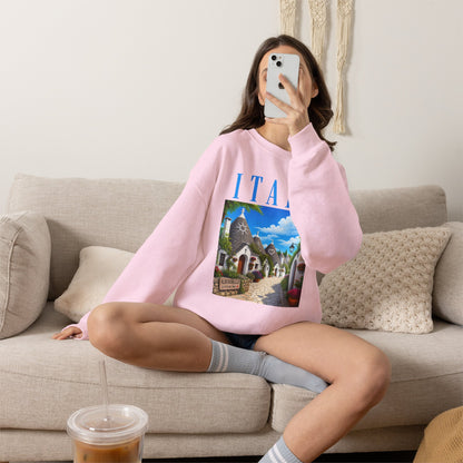 Italy Alberobello Scenic Sweatshirt — Trulli Village Travel Crewneck