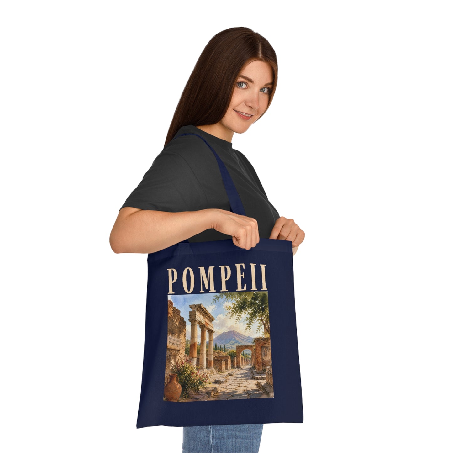 Pompeii Vintage Ruins Cotton Tote