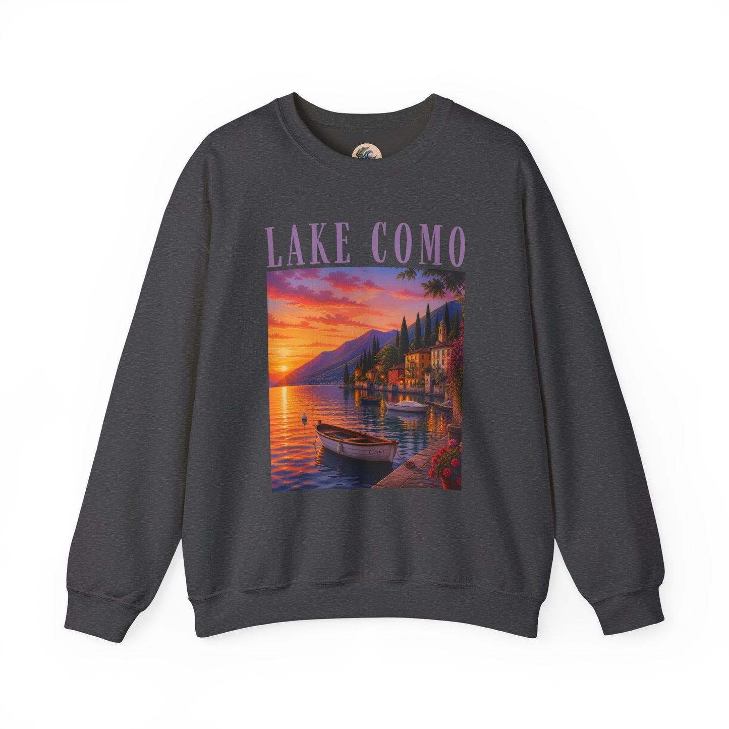 Lake Como Sunset Crewneck Sweatshirt