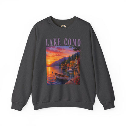 Lake Como Sunset Crewneck Sweatshirt