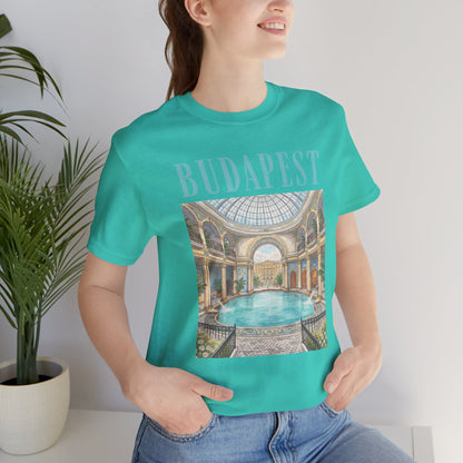 Budapest Thermal Baths Graphic Tee — Vintage Spa Travel T-Shirt
