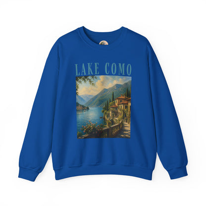 Lake Como Vintage Crewneck Sweatshirt — Scenic Italian Lake Graphic