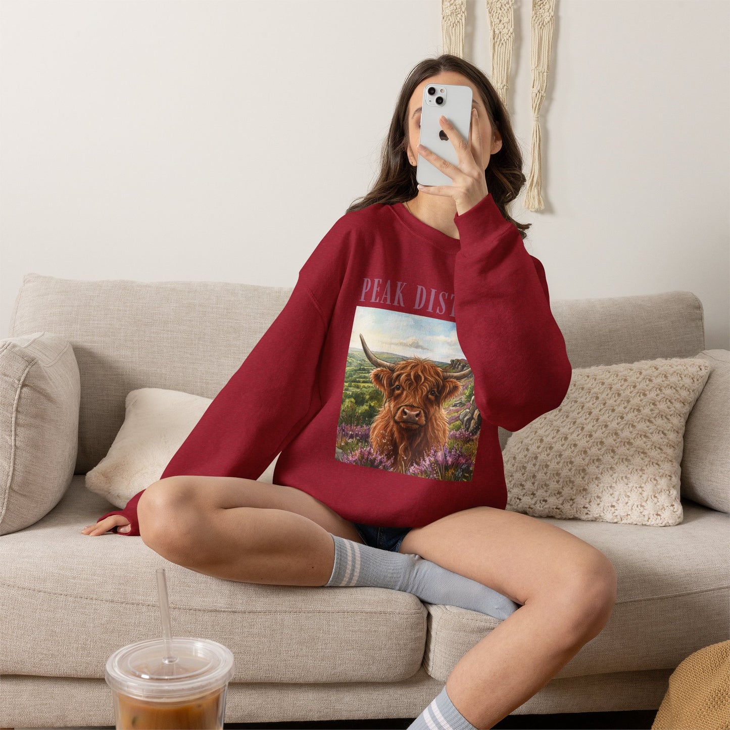 Peak District Highland Cow Sweatshirt