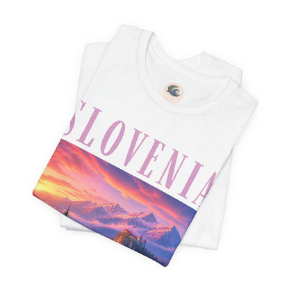 Slovenia Scenic Tee — Vintage Mountain Lake Travel Shirt