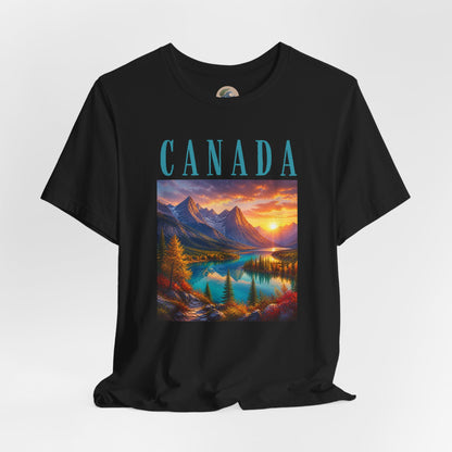 Canada Banff Scenic Mountain Tee — Sunrise Lake Landscape T‑Shirt