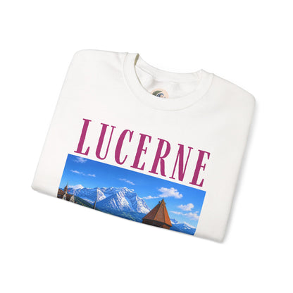 Lucerne Scenic Sweatshirt – Swiss Chapel Bridge Travel Crewneck