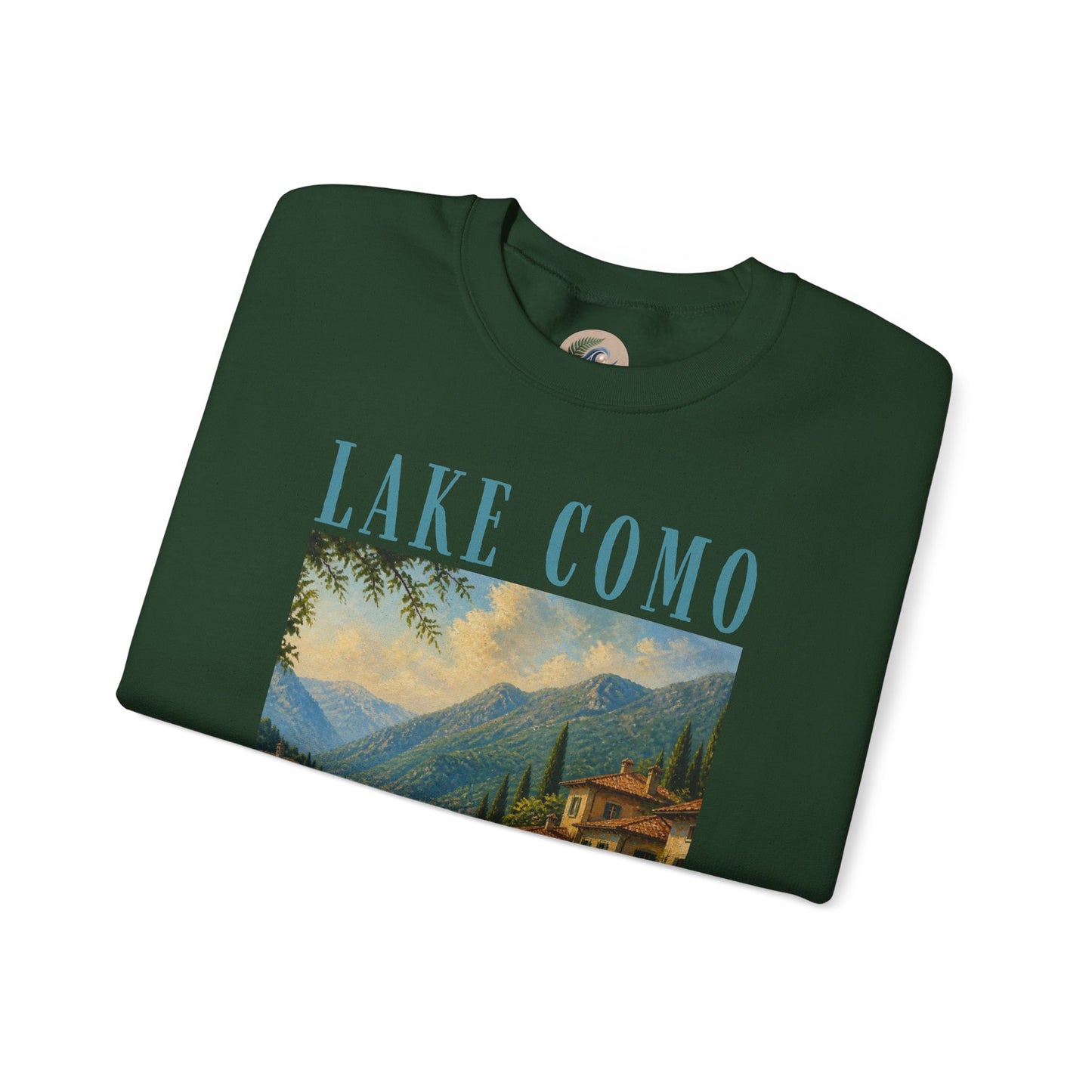Lake Como Vintage Crewneck Sweatshirt — Scenic Italian Lake Graphic