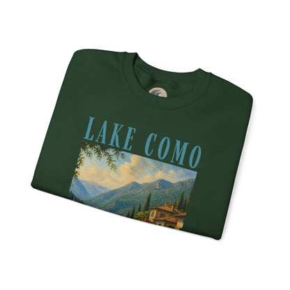 Lake Como Vintage Crewneck Sweatshirt — Scenic Italian Lake Graphic