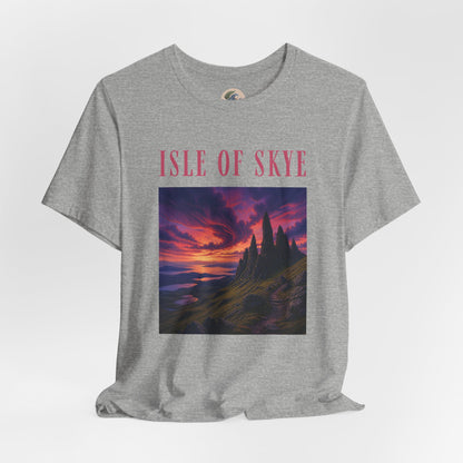 Isle of Skye Scenic Tee — Sunset Landscape Graphic T-Shirt