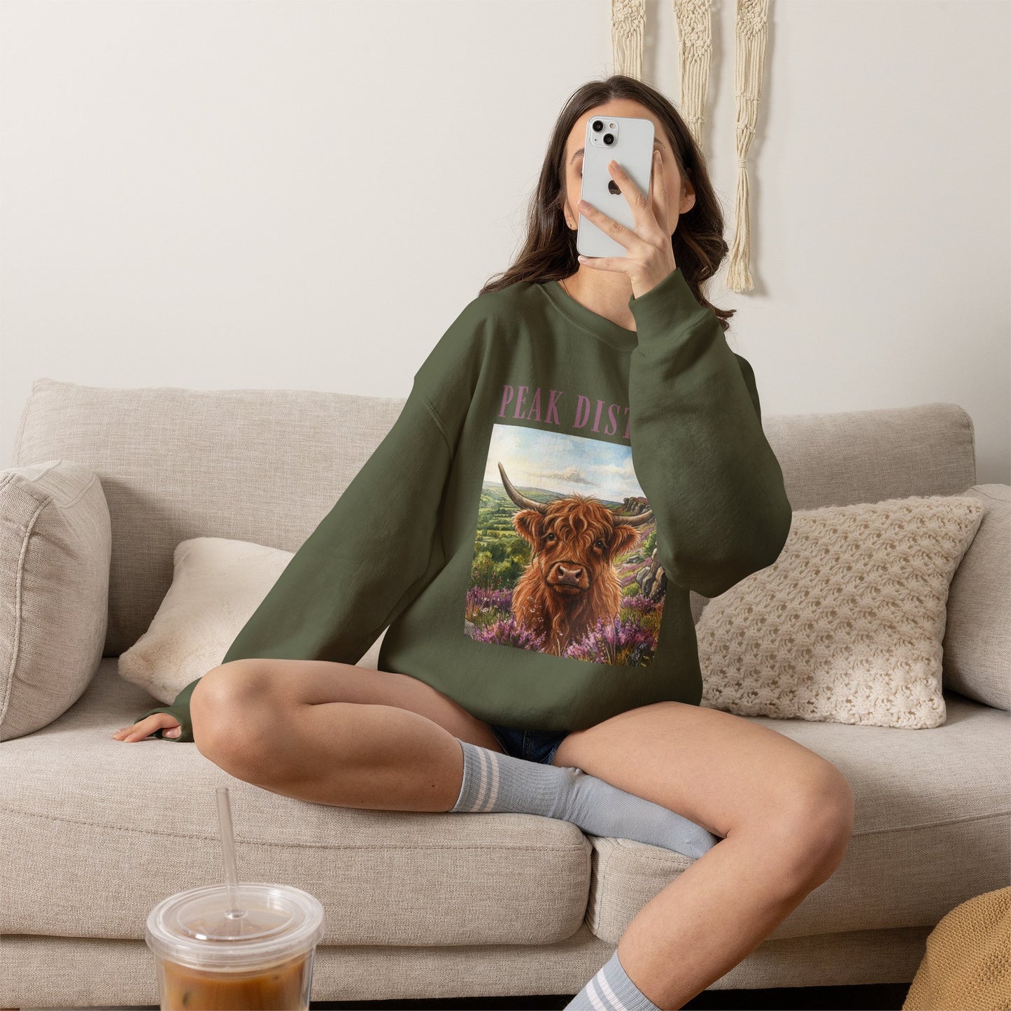 Peak District Highland Cow Sweatshirt