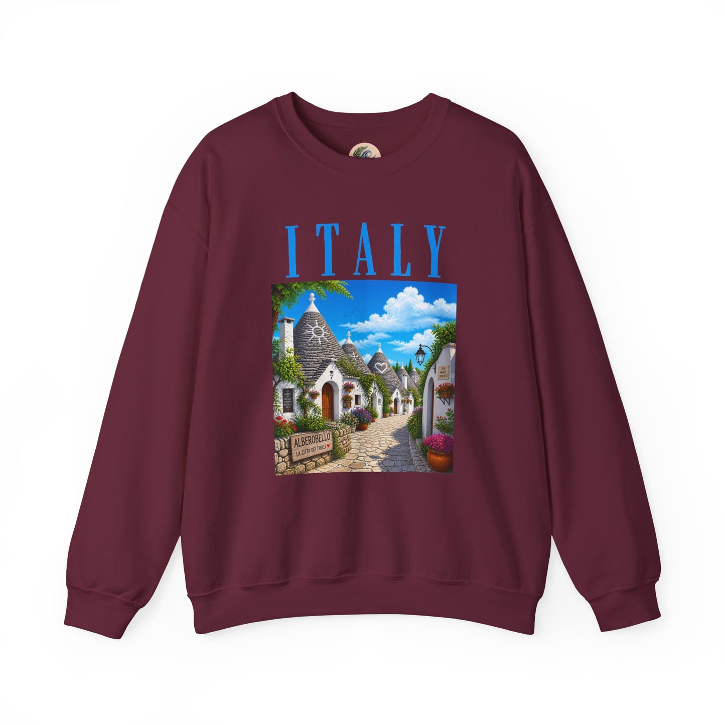 Italy Alberobello Scenic Sweatshirt — Trulli Village Travel Crewneck