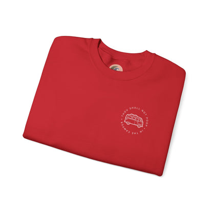 Cozy Camper Crewneck Sweatshirt — Van Life Humour Chest Graphic