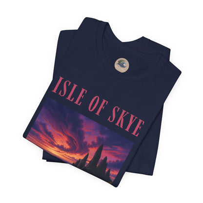 Isle of Skye Scenic Tee — Sunset Landscape Graphic T-Shirt