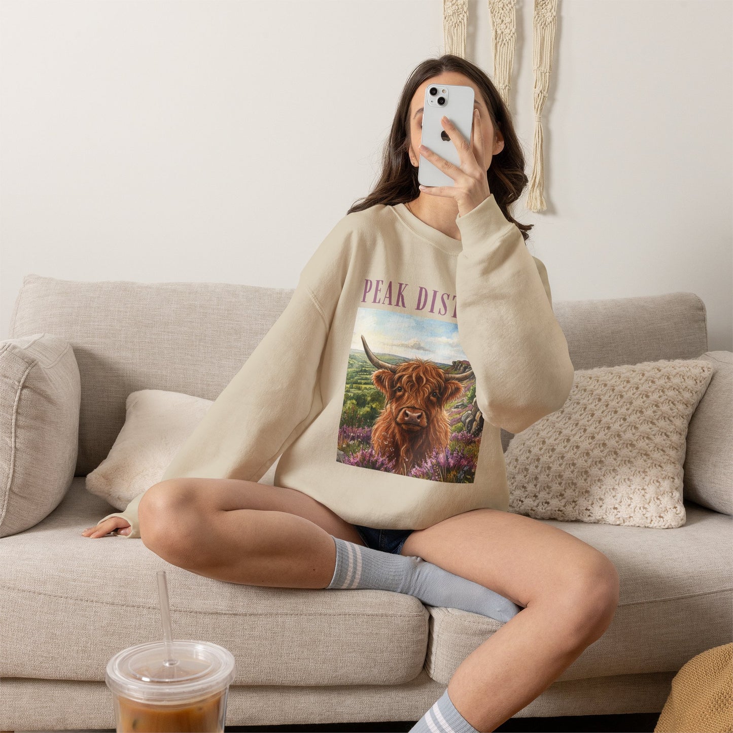 Peak District Highland Cow Sweatshirt
