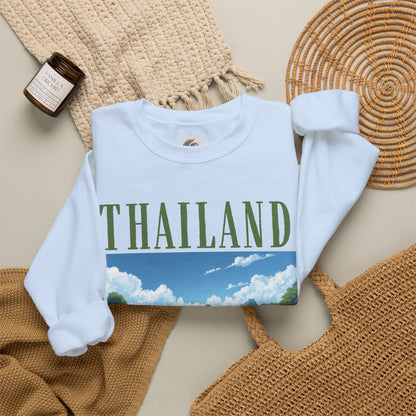 Thailand Scenic Crewneck Sweatshirt — Tropical Island Graphic Pullover