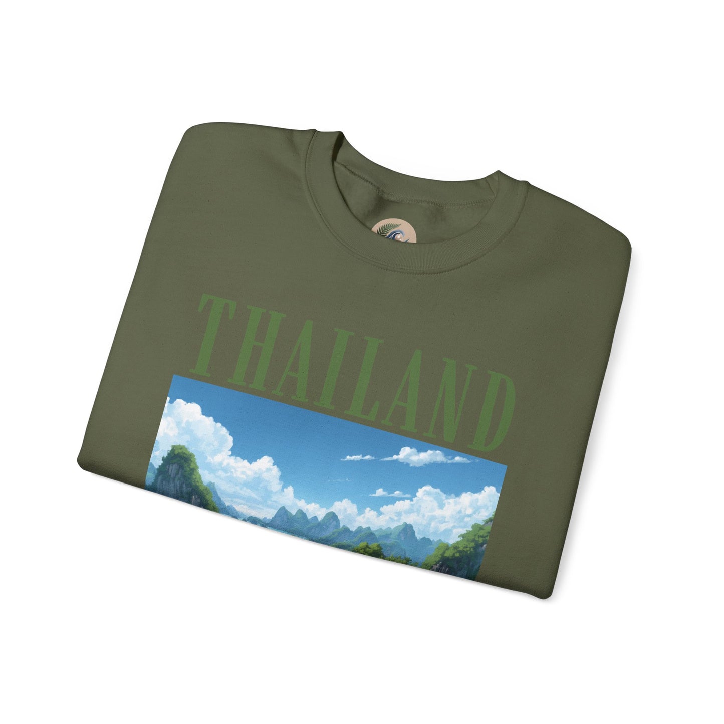 Thailand Scenic Crewneck Sweatshirt — Tropical Island Graphic Pullover