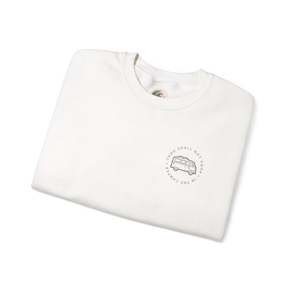 Cozy Camper Crewneck Sweatshirt — Van Life Humour Chest Graphic