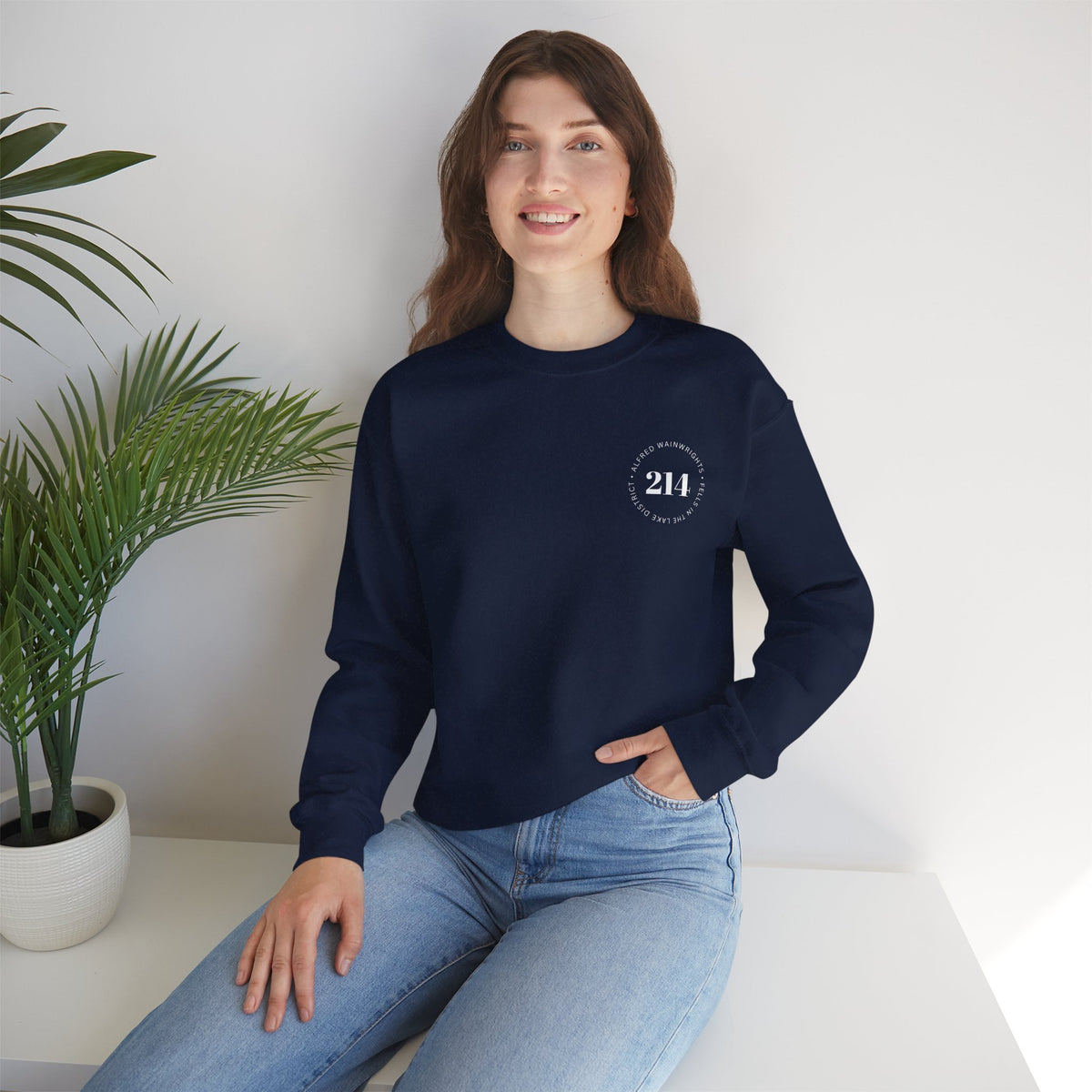 214 Wainwrights Minimalist Crewneck Sweatshirt — Small Chest Logo