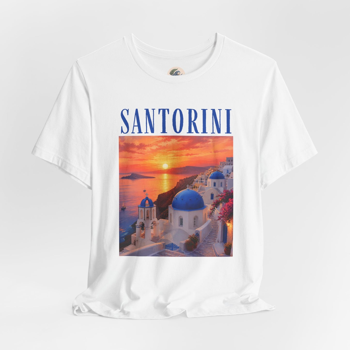 Santorini Sunset Tee — Greek Island Travel T‑Shirt