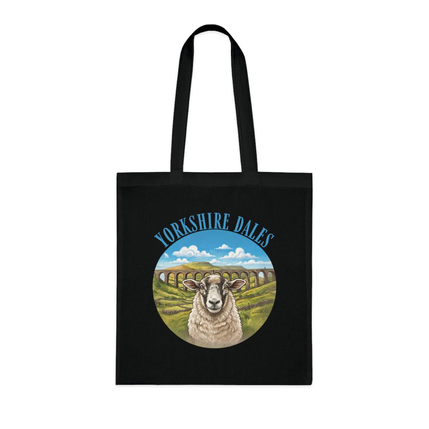 Yorkshire Dales Tote Bag – Scenic Sheep Cotton Tote for Country Lovers