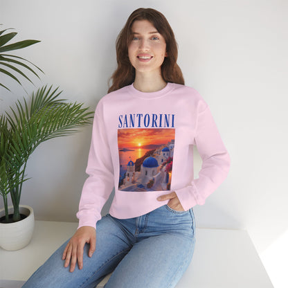 Santorini Sunset Sweatshirt — Greek Island Travel Crewneck
