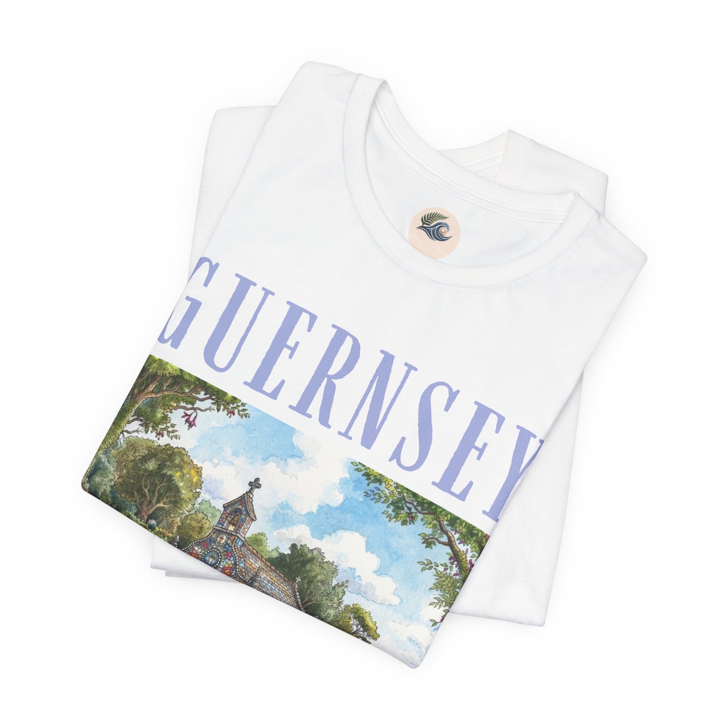 Guernsey Chapel Landscape T-Shirt — Scenic Island Travel Tee