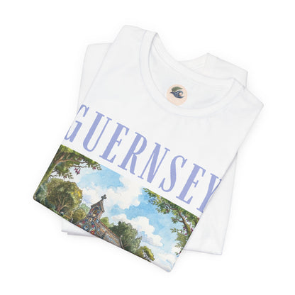 Guernsey Chapel Landscape T-Shirt — Scenic Island Travel Tee