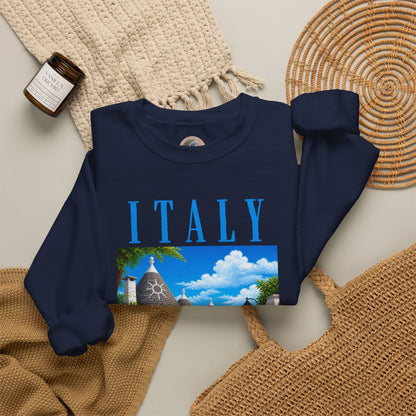 Italy Alberobello Scenic Sweatshirt — Trulli Village Travel Crewneck