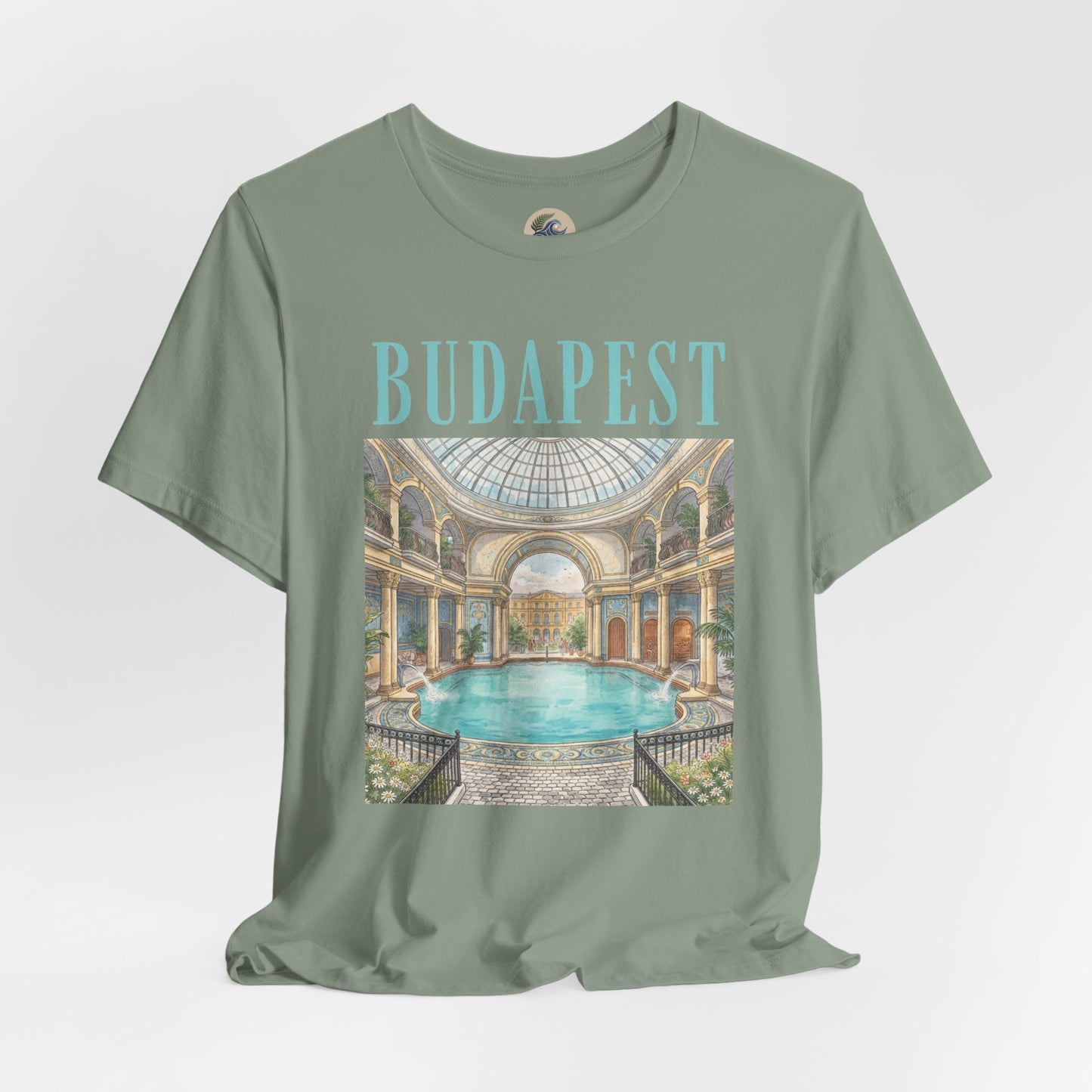 Budapest Thermal Baths Graphic Tee — Vintage Spa Travel T-Shirt